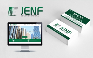 Criação de logo, impresso e site da Empresa Jenf Imóveis – Imobiliária em Itaboraí - RJ