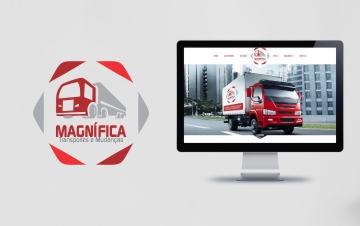 Criação de logo/logomarca da Empresa Magnífica Transporte e Mudança – Empresa de Transporte em Duque de Caxias - RJ